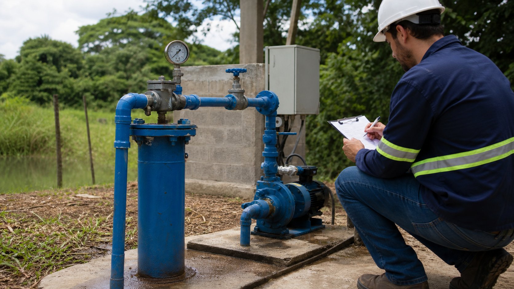 Poço e sistema hidráulico para outorgas de recursos hídricos